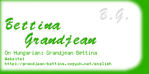 bettina grandjean business card